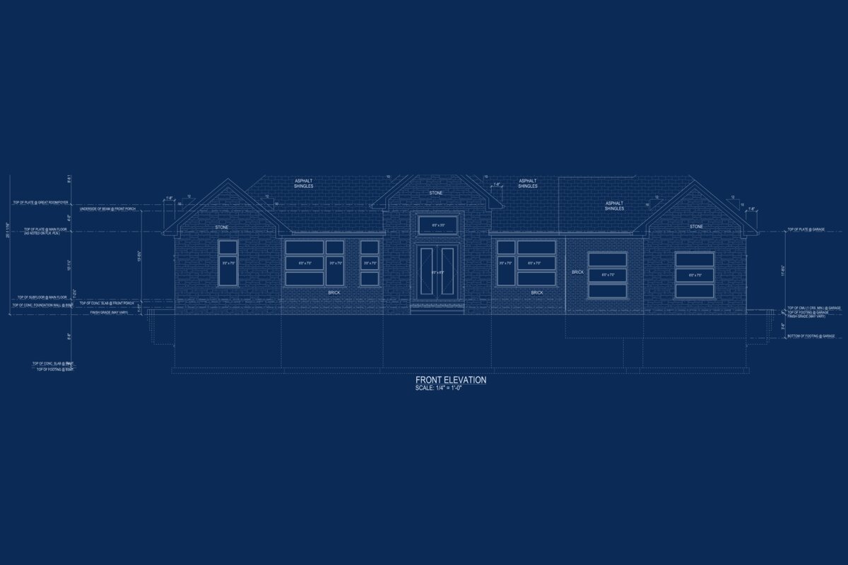 Stone & Brick Ranch — custom home in Michigan